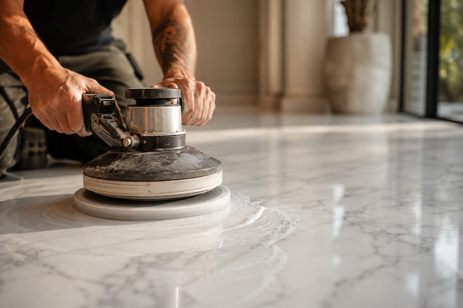 Marble polishing